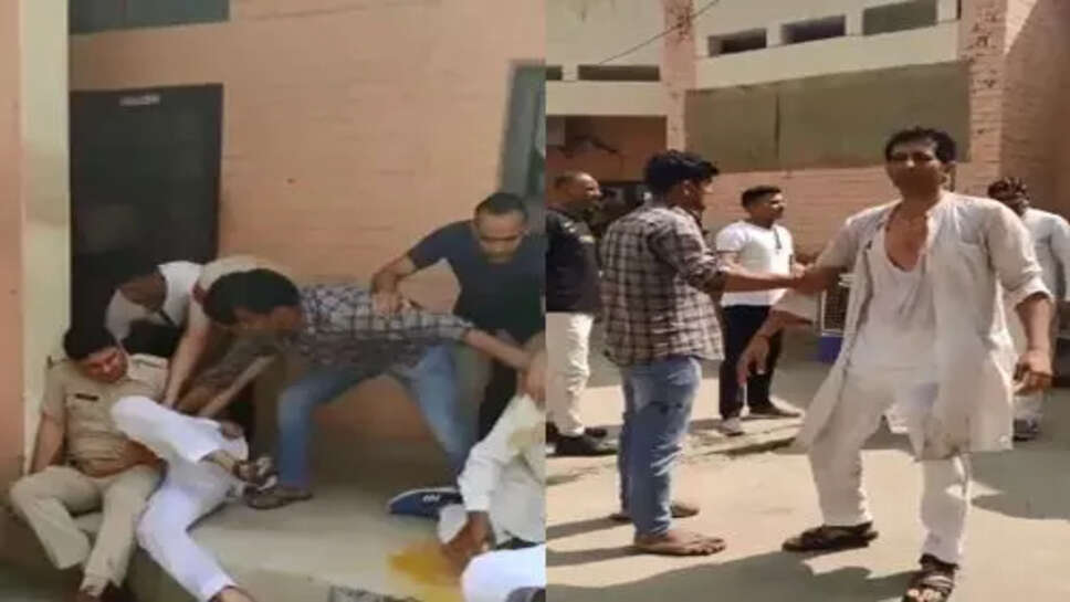 बरवाला थाने में पुलिस और ग्रामीणों के बीच झड़प, कई पुलिसकर्मी व ग्रामीण घायल
