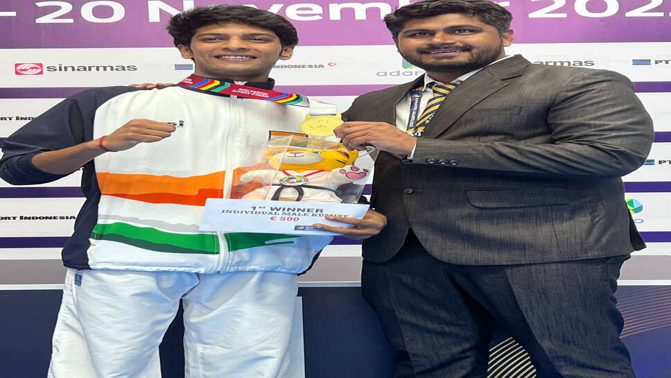 भिवानी: वल्र्ड कराटे सीरिज में खिलाड़ी प्रणय शर्मा ने जीता स्वर्ण पदक