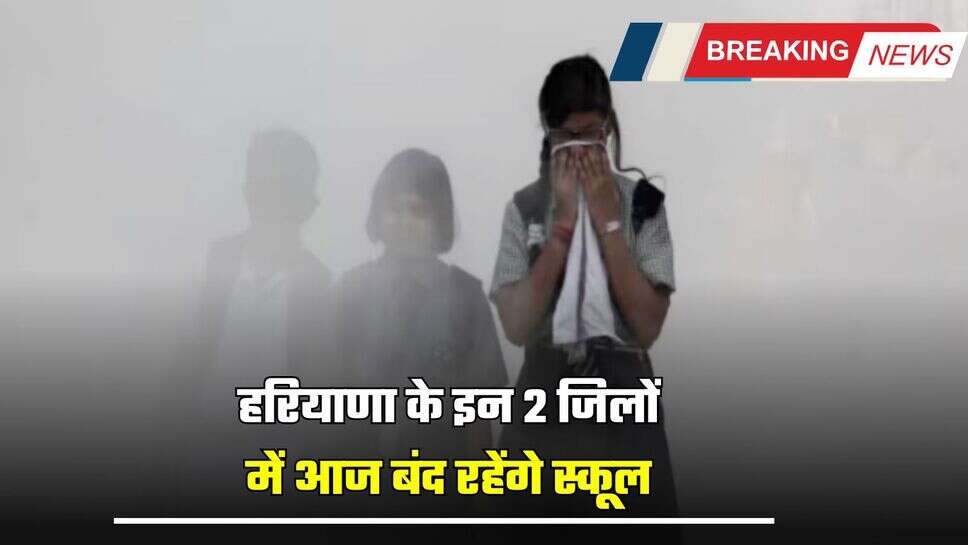 Haryana Schools Closed: हरियाणा के इन 2 जिलों में आज बंद रहेंगे स्कूल, खराब AQI के चलते लिया फैसला