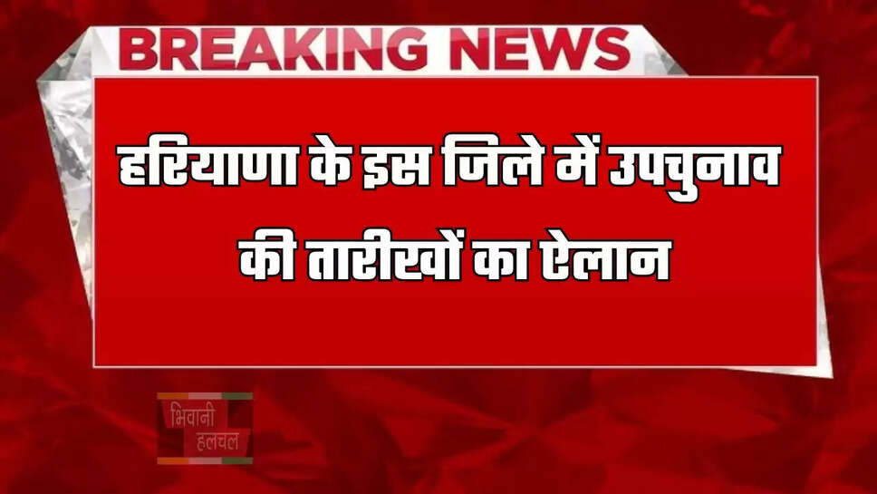 हरियाणा के इस जिले में उपचुनाव की तारीखों का ऐलान, सरपंच पद के 4 पद, पंच के 22 व ब्लॉक समिति के 3 सदस्यों के लिए होगी वोटिंग