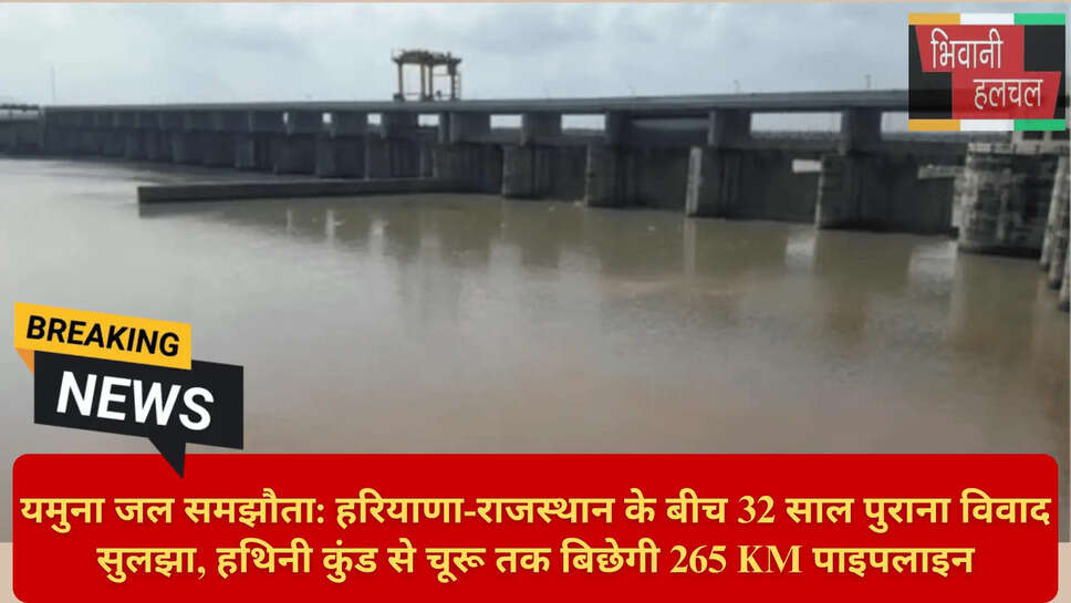 Hathni Kund Barrage to Churu Pipeline