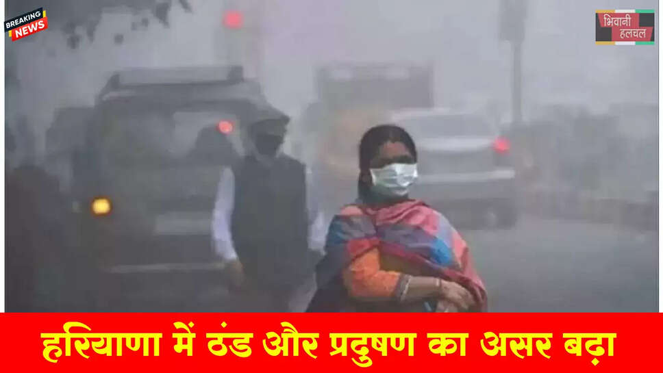 हरियाणा में ठंड और प्रदूषण का असर बढ़ा
