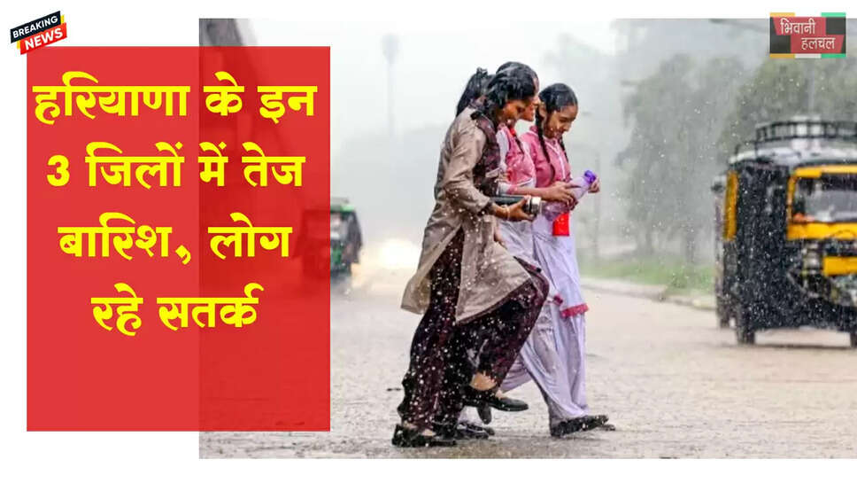 हरियाणा के इन 3 जिलों में तेज बारिश, लोग रहें सतर्क
