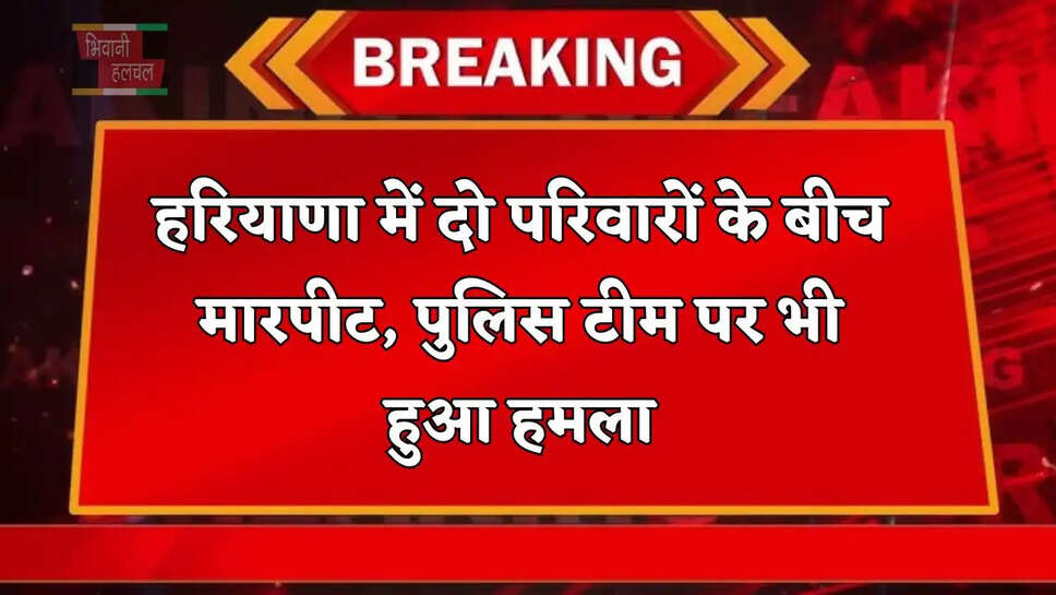 हरियाणा में दो परिवारों के बीच मारपीट, पुलिस टीम पर भी हुआ हमला&nbsp;