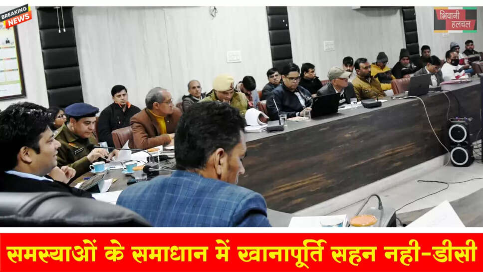 समस्याओं के समाधान में खानापूर्ति सहन नही: डीसी