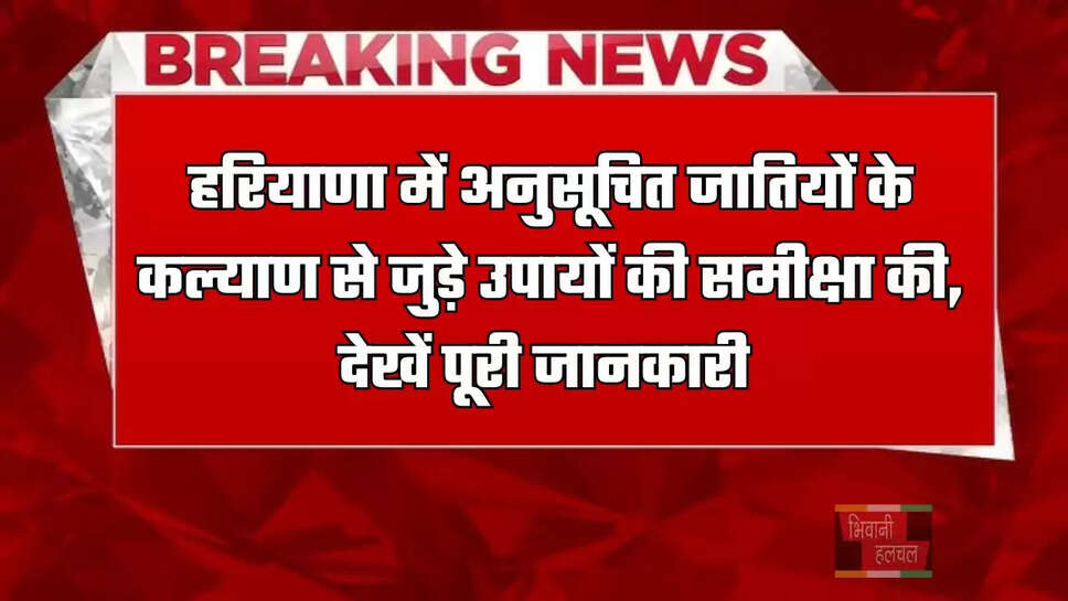हरियाणा में अनुसूचित जातियों के कल्याण से जुड़े उपायों की समीक्षा की, देखें पूरी जानकारी&nbsp;