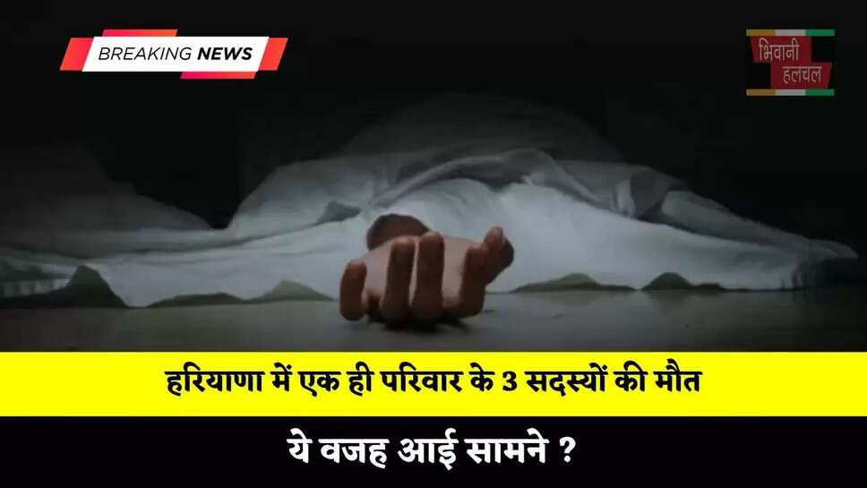 हरियाणा में एक ही परिवार के 3 सदस्यों की मौत, ये वजह आई सामने ?