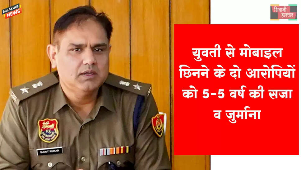 मोबाइल फोन छिनने के दो आरोपियों को 05-05 वर्ष कारावास व जुर्माना