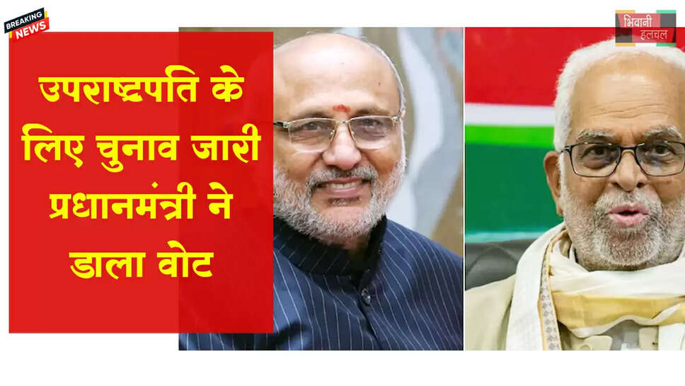उपराष्ट्रपति चुनाव मतदान जारी, राधाकृष्णन और रेड्डी में मुकाबला
