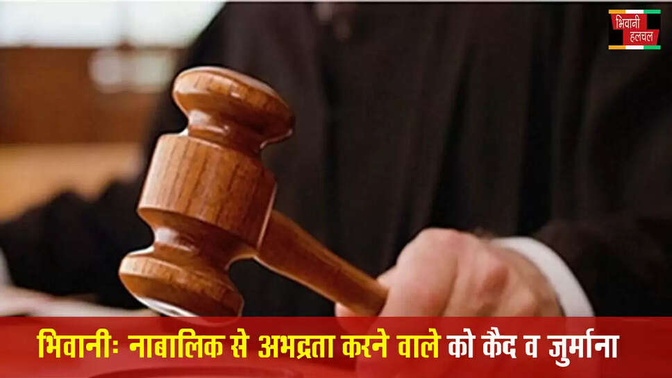 भिवानी में नाबालिग लड़की से अभद्रता करने वाले को&nbsp;3 साल की कैद&nbsp;