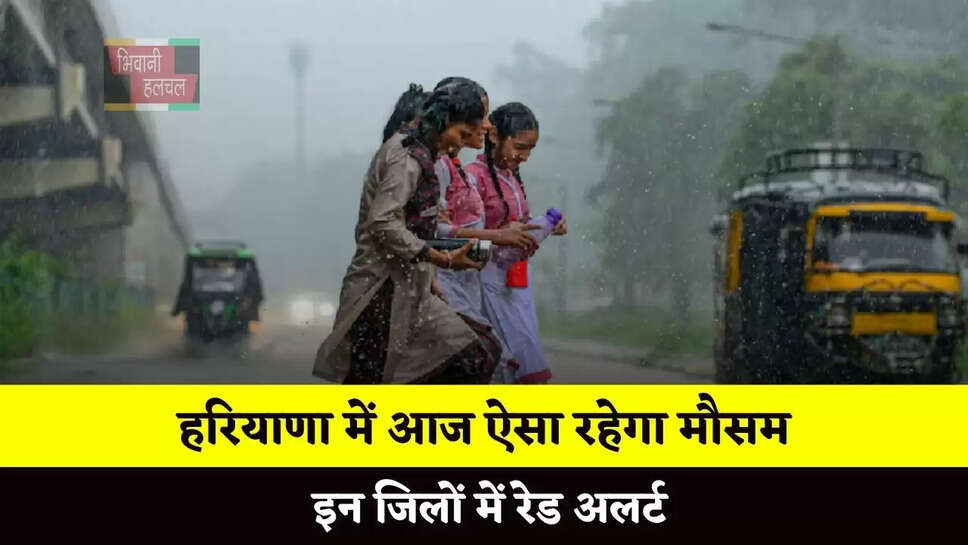 हरियाणा में आज ऐसा रहेगा मौसम, इन जिलों में रेड अलर्ट, होगी जोरदार बारिश ?