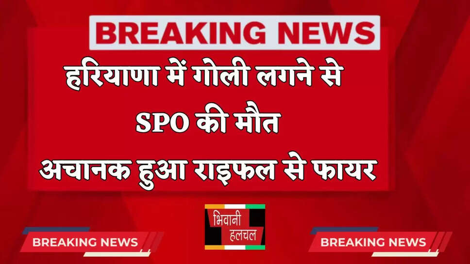 Haryana: हरियाणा में गोली लगने से SPO की मौत, अचानक हुआ राइफल से फायर