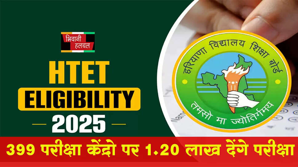 हरियाणा में आज से HTET एग्जाम:399 परीक्षा केंद्रों पर 1.20 लाख परीक्षार्थी पहुंचेंगे