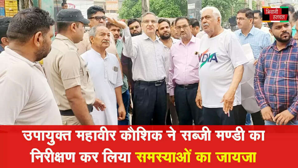 डीसी ने सब्जी मंडी का निरीक्षण कर लिया समस्याओं का जायजा