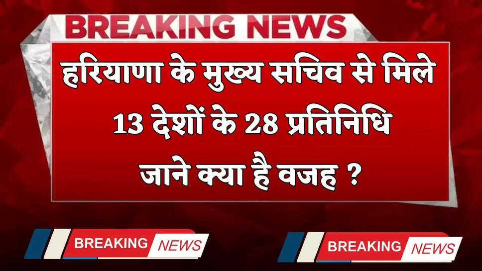Haryana: हरियाणा के मुख्य सचिव से मिले 13 देशों के 28 प्रतिनिधि, जाने क्या है वजह ?