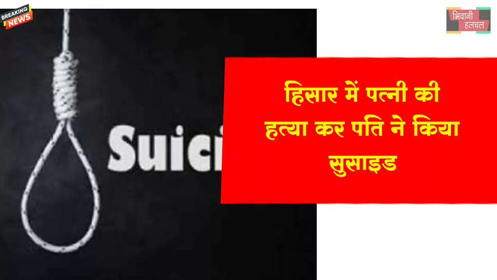 हिसार में पत्नी की हत्या कर पति ने सुसाइड किया&nbsp;