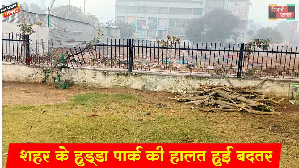 शहर का फेफड़ा कहे जाने वाले हुडा पार्क की हालत बदतर&nbsp;