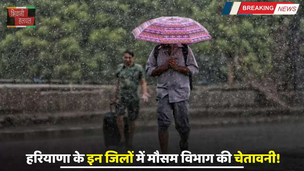 Haryana Weather: हरियाणा के इन जिलों में मौसम विभाग की चेतावनी! अगले 1 घटें में होगी तेज बरसात&nbsp;