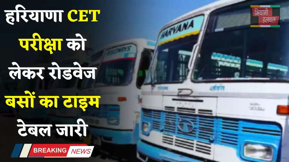 Haryana: हरियाणा CET परीक्षा को लेकर रोडवेज बसों का टाइम टेबल जारी, देखें नई समय सारणी&nbsp;