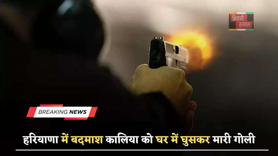 हरियाणा में बदमाश कालिया को घर में घुसकर मारी गोली,&nbsp;तीन बदमाशों ने दिया&nbsp;वारदात को अंजाम
