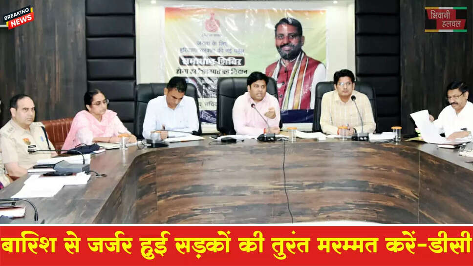 बारिश से जर्जर हुई सड़कों की मरम्मत कार्य तुरंत करें शुरू: डीसी 