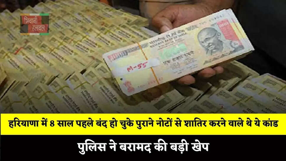 हरियाणा में 8 साल पहले बंद हो चुके पुराने नोटों से शातिर करने वाले थे ये कांड, पुलिस ने बरामद की बड़ी खेप&nbsp;