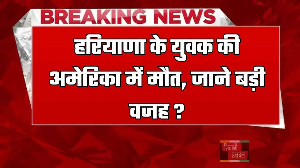 हरियाणा के युवक की अमेरिका में मौत, जाने बड़ी वजह ?