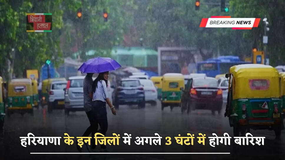 हरियाणा के इन जिलों में अगले 3 घंटों में होगी बारिश, जाने विभाग का&nbsp;ताजा अपडेट