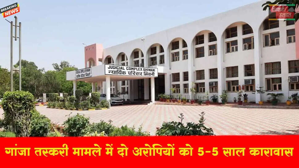 गांजा तस्करी मामले में दो आरोपियों को 5-5 वर्ष कारावास व&nbsp;जुर्माना