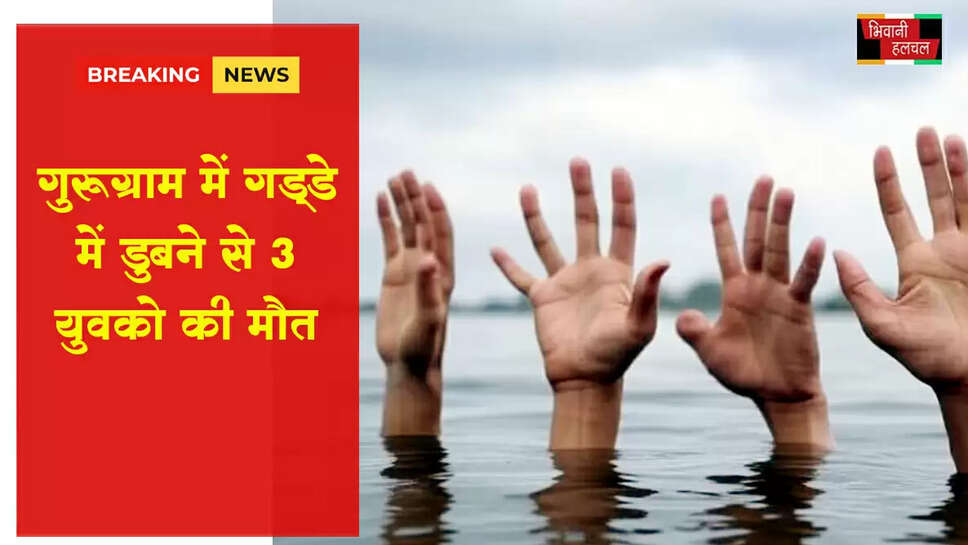 गुरुग्राम में गड्ढे में डूबने से 3 युवकों की मौत&nbsp;