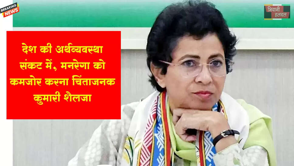 देश की अर्थव्यवस्था संकट में, मनरेगा को कमजोर करना चिंताजनक: सैलजा