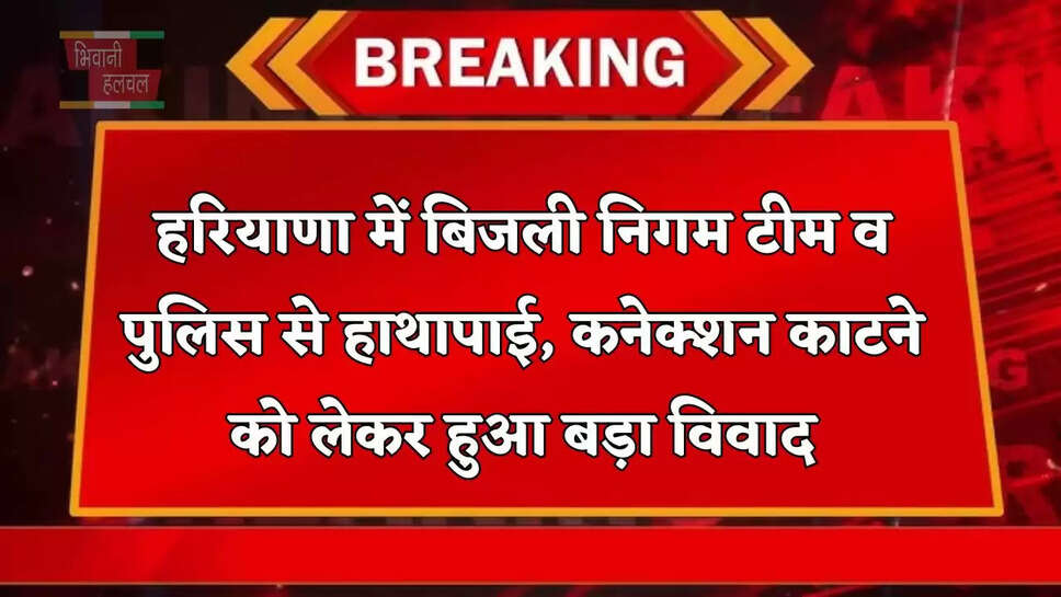 हरियाणा में बिजली निगम टीम व पुलिस से हाथापाई, कनेक्शन काटने को लेकर हुआ बड़ा विवाद&nbsp;