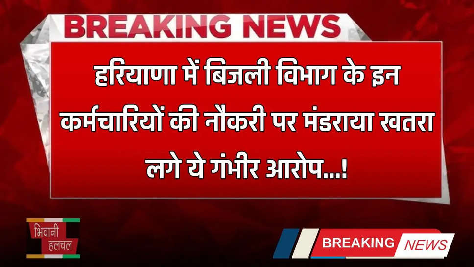 Haryana: हरियाणा में बिजली विभाग के इन कर्मचारियों की नौकरी पर मंडराया खतरा, लगे ये गंभीर आरोप...!