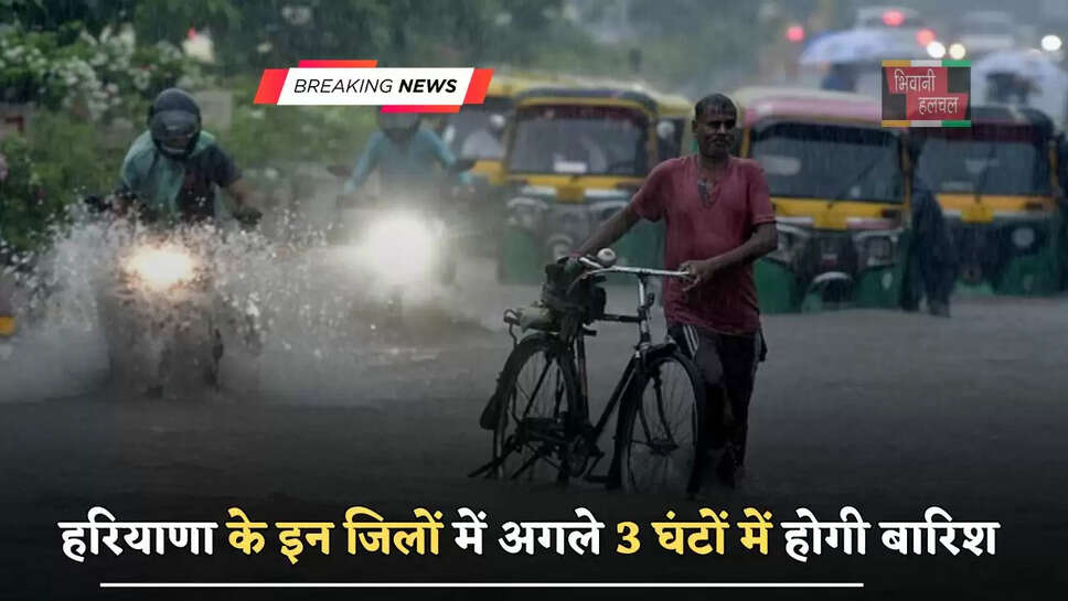 हरियाणा के इन जिलों में अगले 3 घंटों में होगी बारिश, जाने विभाग का&nbsp;ताजा अपडेट