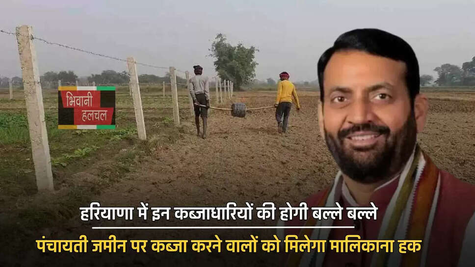हरियाणा में इन कब्जाधारियों की होगी बल्ले बल्ले। पंचायती जमीन पर कब्जा करने वालों को मिलेगा मालिकाना हक&nbsp;