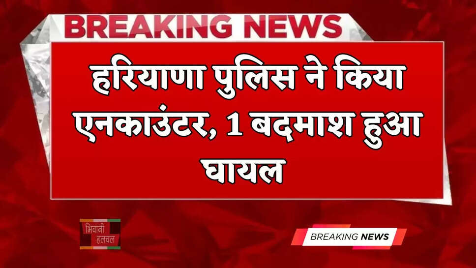हरियाणा पुलिस ने किया एनकाउंटर, 1 बदमाश हुआ घायल&nbsp;