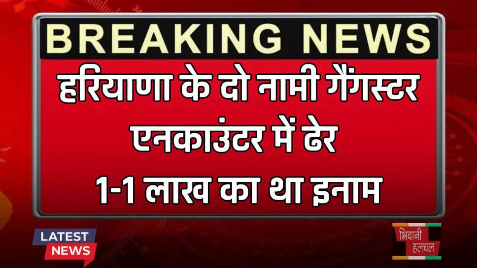 Haryana: हरियाणा के दो नामी गैंगस्टर एनकाउंटर में ढेर, 1-1 लाख का था इनाम