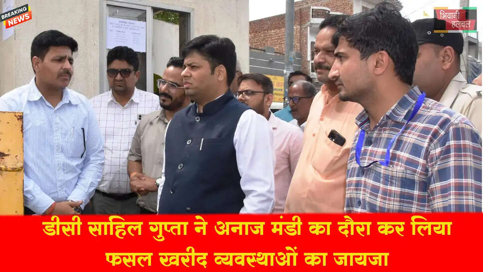 डीसी ने अनाज मंडी का दौरा कर लिया फसल खरीद की व्यवस्थाओं का जायजा