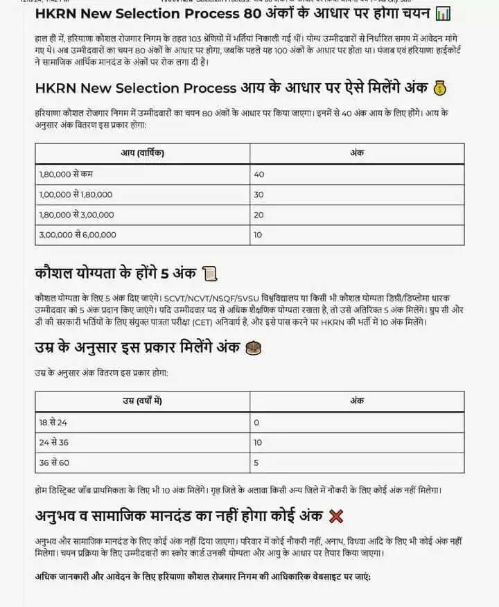 Haryana: हरियाणा कौशल रोजगार निगम में बदली चयन प्रक्रिया, अब ऐसे मिलेगी नौकरी ?