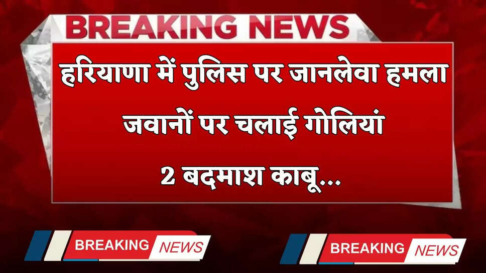 Haryana: हरियाणा में पुलिस पर जानलेवा हमला, जवानों पर चलाई गोलियां, 2 बदमाश काबू&nbsp;&nbsp;