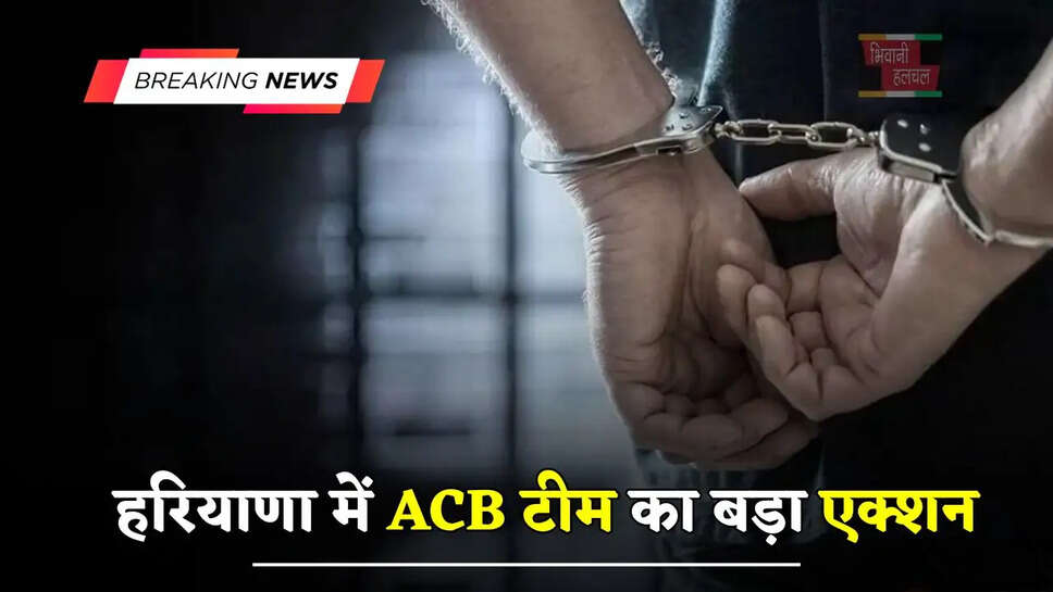 हरियाणा में ACB टीम का&nbsp;बड़ा एक्शन, क्लर्क और उसके साथी को रिश्वत लेने के मामले में किया गिरफ्तार&nbsp;