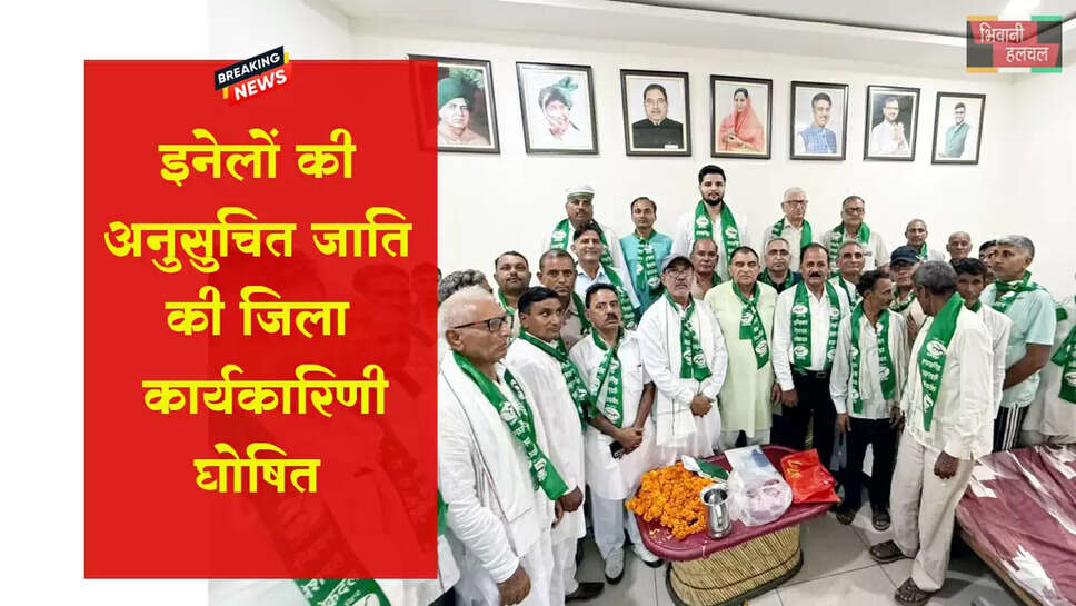 इनेलो अनुसूचित जाति प्रकोष्ठ की जिला कार्यकारिणी घोषित&nbsp;