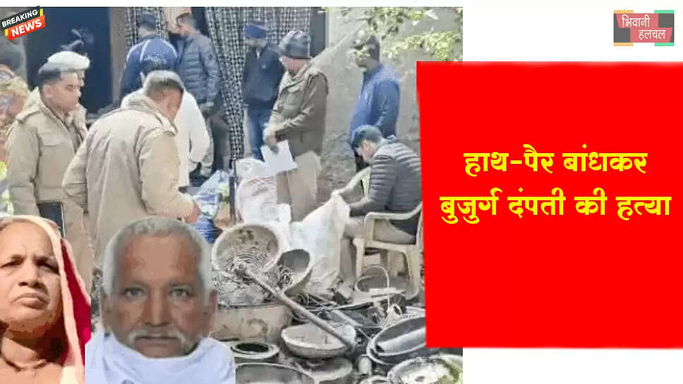 हाथ-पैर बांधकर&nbsp;बुजुर्ग दंपती की&nbsp;हत्या