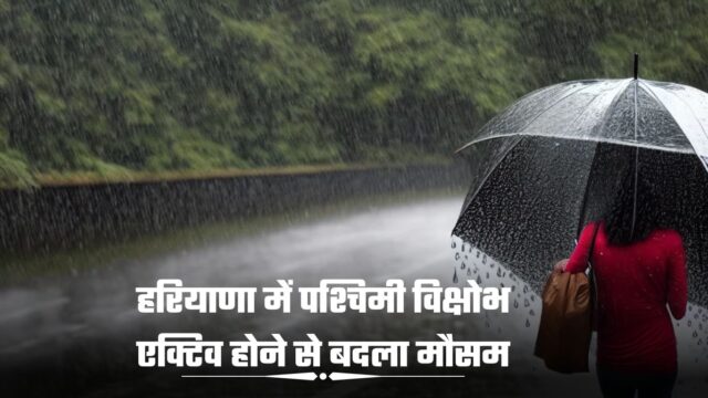 हरियाणा में पश्चिमी विक्षोभ एक्टिव होने से बदला मौसम