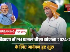 Haryana : हरियाणा में PM फसल बीमा योजना 2024-25 के लिए आवेदन हुए शुरू, जल्दी करे आवेदन