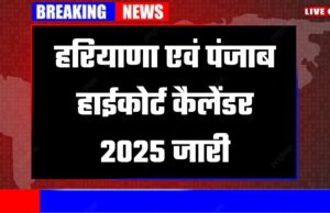 हरियाणा एवं पंजाब हाईकोर्ट कैलेंडर 2025 जारी